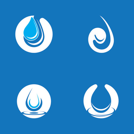 Water drop icon and symbol vector templateのイラスト素材