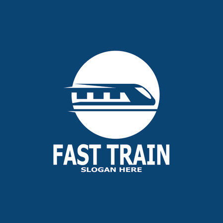 Fast Train icon Logo Vector Templateのイラスト素材
