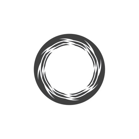 Circle Ring swirl Abstract Logo Vectorのイラスト素材