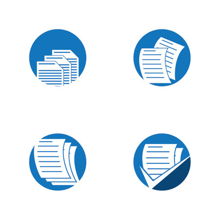 Document Icon And Symbol Vector Template Illustrationのイラスト素材