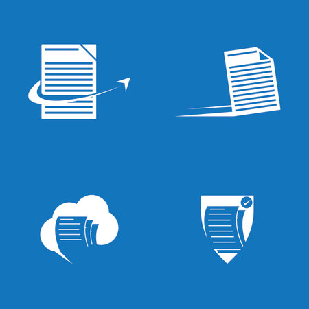 Document Icon And Symbol Vector Template Illustrationのイラスト素材