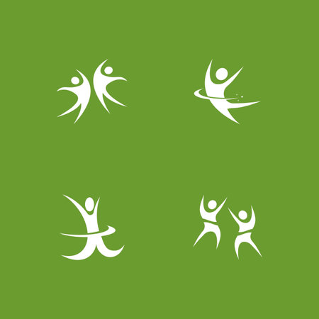 Health People Life Logo Vector Illustrationのイラスト素材