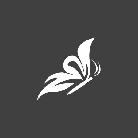 Black silhouette butterfly icon and symbol template vectorのイラスト素材