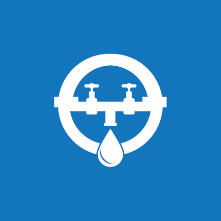 Plumbing service logo vector template illustrationのイラスト素材