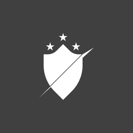 Shield Protection Logo Vector Illustrationのイラスト素材
