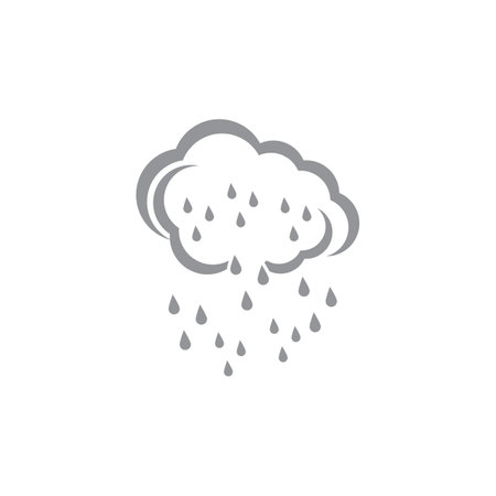 Rain icon and symbol vector template illustrationのイラスト素材
