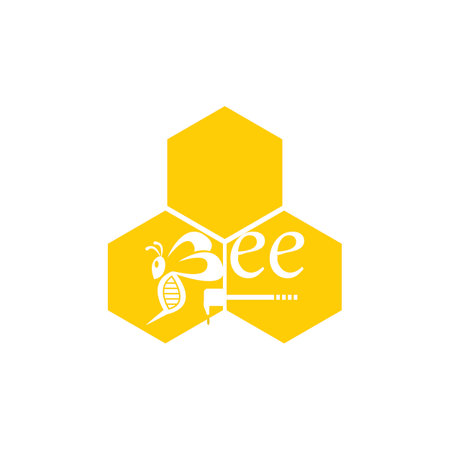 Bee Icon And Symbol Vector Template Illustrationのイラスト素材