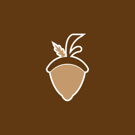 Acorn icon and symbol vector template illustrationのイラスト素材