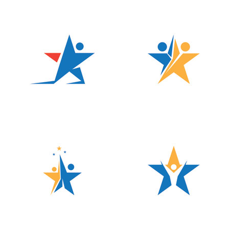 Star success people care logo and symbols templateのイラスト素材