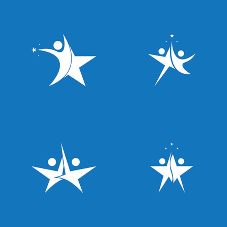 Star success people care logo and symbols templateのイラスト素材