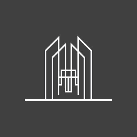 Modern City skyline . city silhouette. vector illustration in flat designのイラスト素材