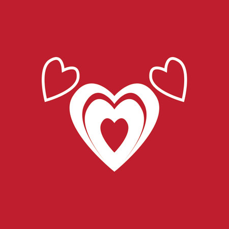Love heart vector icon and symbol template illustrationのイラスト素材