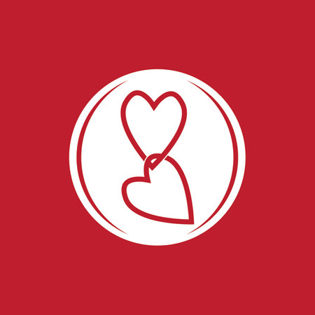 Love heart vector icon and symbol template illustrationのイラスト素材