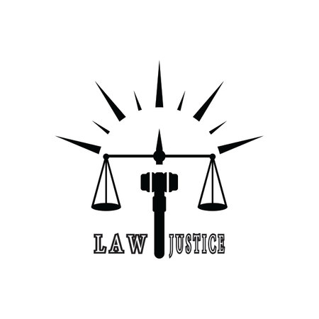 Law And Justice logo vector template illustrationのイラスト素材