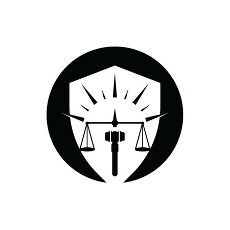 Law And Justice logo vector template illustrationのイラスト素材