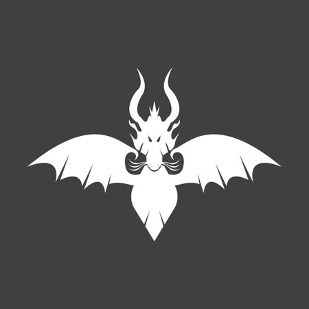 Dragon Silhouette Icon Symbol Vector Illustrationのイラスト素材