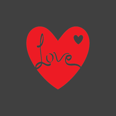 Love heart vector icon and symbol template illustrationのイラスト素材