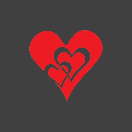 Love heart vector icon and symbol template illustrationのイラスト素材