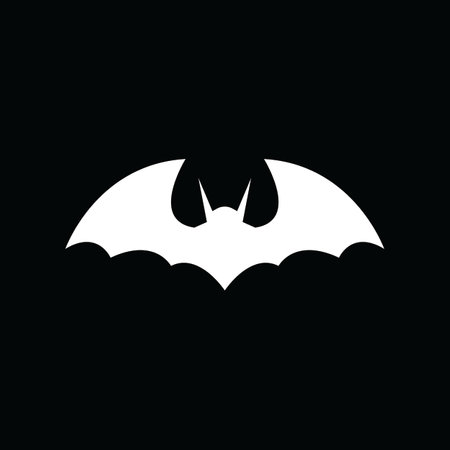 Bat wing silhouette icon and symbol vector template illustrationのイラスト素材