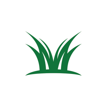 Nature grass icon and symbol vector templateのイラスト素材