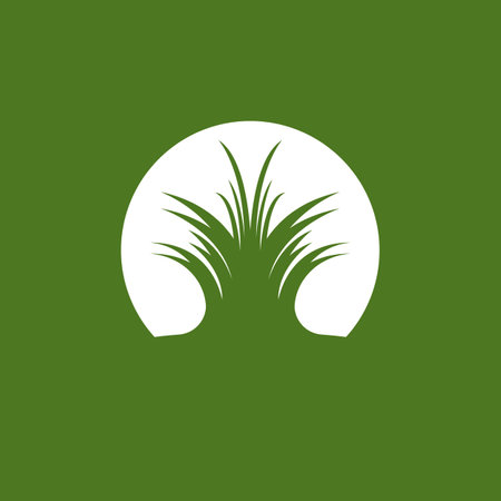 Nature grass icon and symbol vector templateのイラスト素材