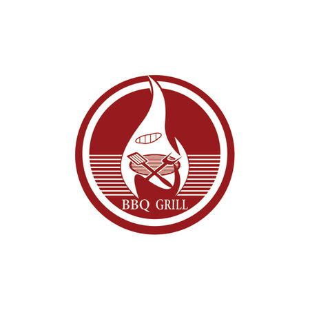 Grill Logo Illustrations & Vectorsのイラスト素材