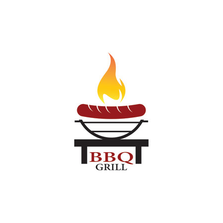 Grill Logo Illustrations & Vectorsのイラスト素材
