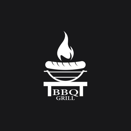 Barbeque grill icon vector template illustrationのイラスト素材