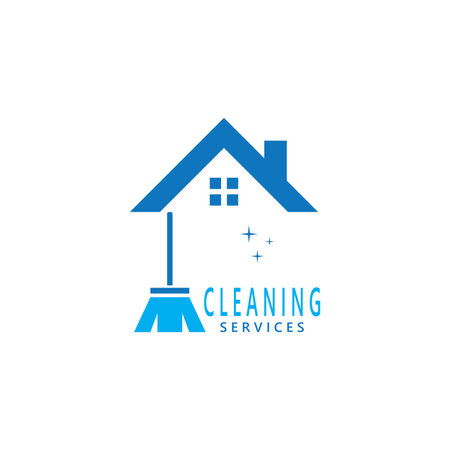 Cleaning Home Service Logo Vector Templateのイラスト素材
