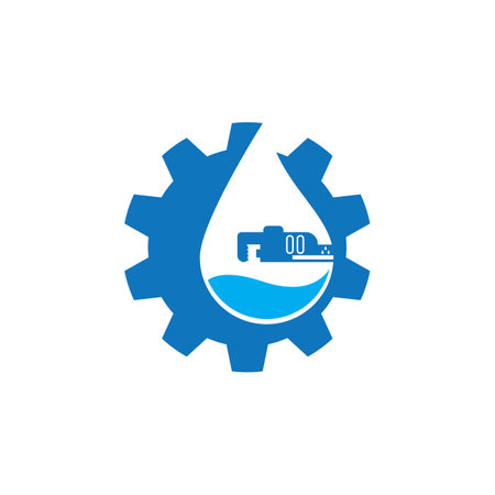 Plumbing Service Logo icon vector illustration design Template.Plumbing logo.Plumbing service icon logo creative vector illustrattionのイラスト素材