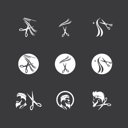 Hair Style Cut Icon Vector Illustrationのイラスト素材