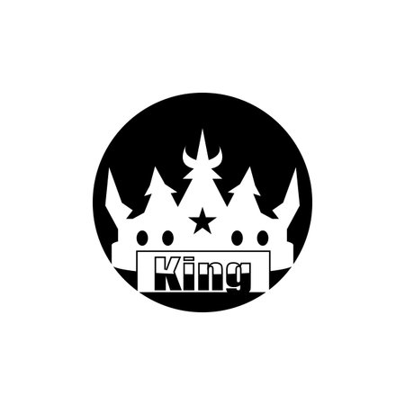Crown King Icon And Symbol Vector Templateのイラスト素材