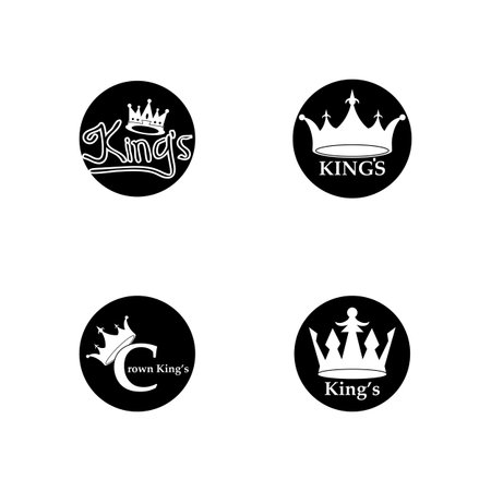 Crown King Icon And Symbol Vector Templateのイラスト素材