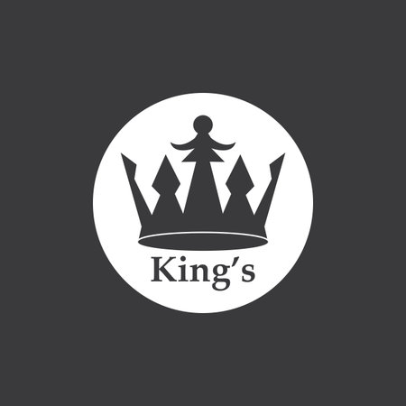 Crown King Icon And Symbol Vector Templateのイラスト素材