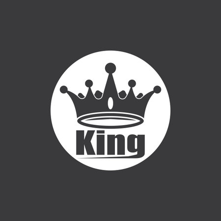 Crown King Icon And Symbol Vector Templateのイラスト素材