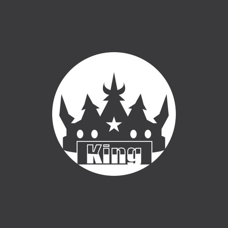 Crown King Icon And Symbol Vector Templateのイラスト素材