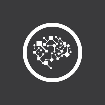 Illustration brain symbol with line artのイラスト素材