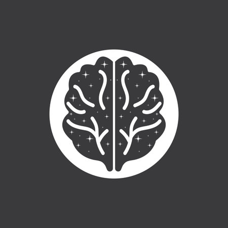 Illustration brain symbol with line artのイラスト素材