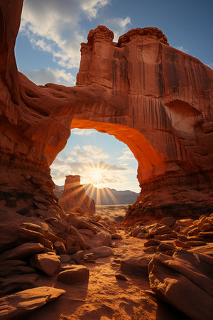 Arches National Park, Utah, USA. Famous Delicate Arch.の素材