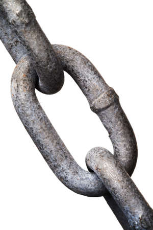 isolated metal chain linksの写真素材