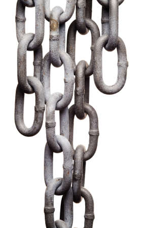 isolated metal chain links
