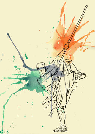 Chinese martial arts-Kung fuの写真素材