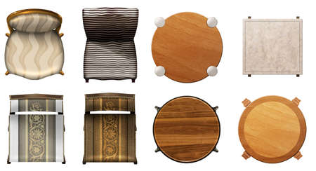 Design furniture set, illustration H03の写真素材