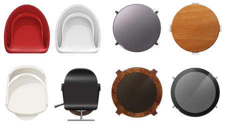 Design furniture set, illustration H06の写真素材