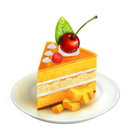 Piece of cake, illustrationの写真素材