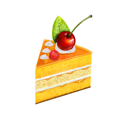 Piece of cake, illustrationの写真素材