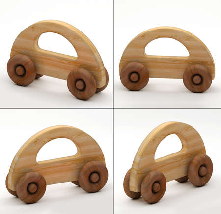3DIllustration- 3D Rendering of wooden toysの写真素材