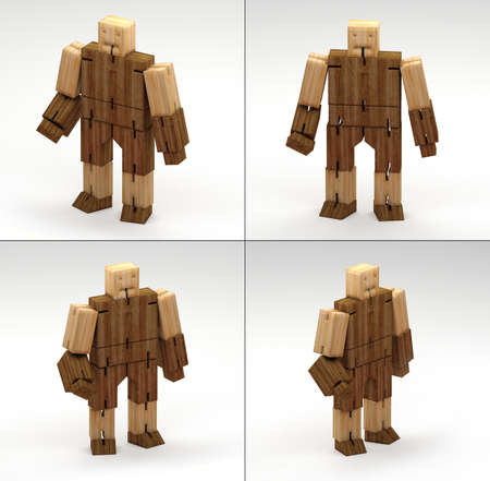 3DIllustration- 3D Rendering of wooden toysの写真素材