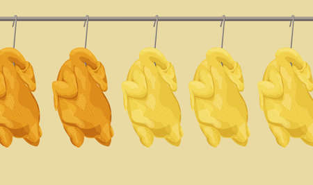 Illustration of Hong Kong style roasted chickenの写真素材
