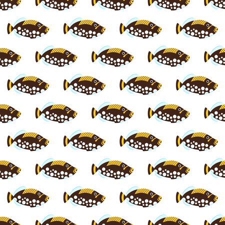 Fish seamless pattern.のイラスト素材